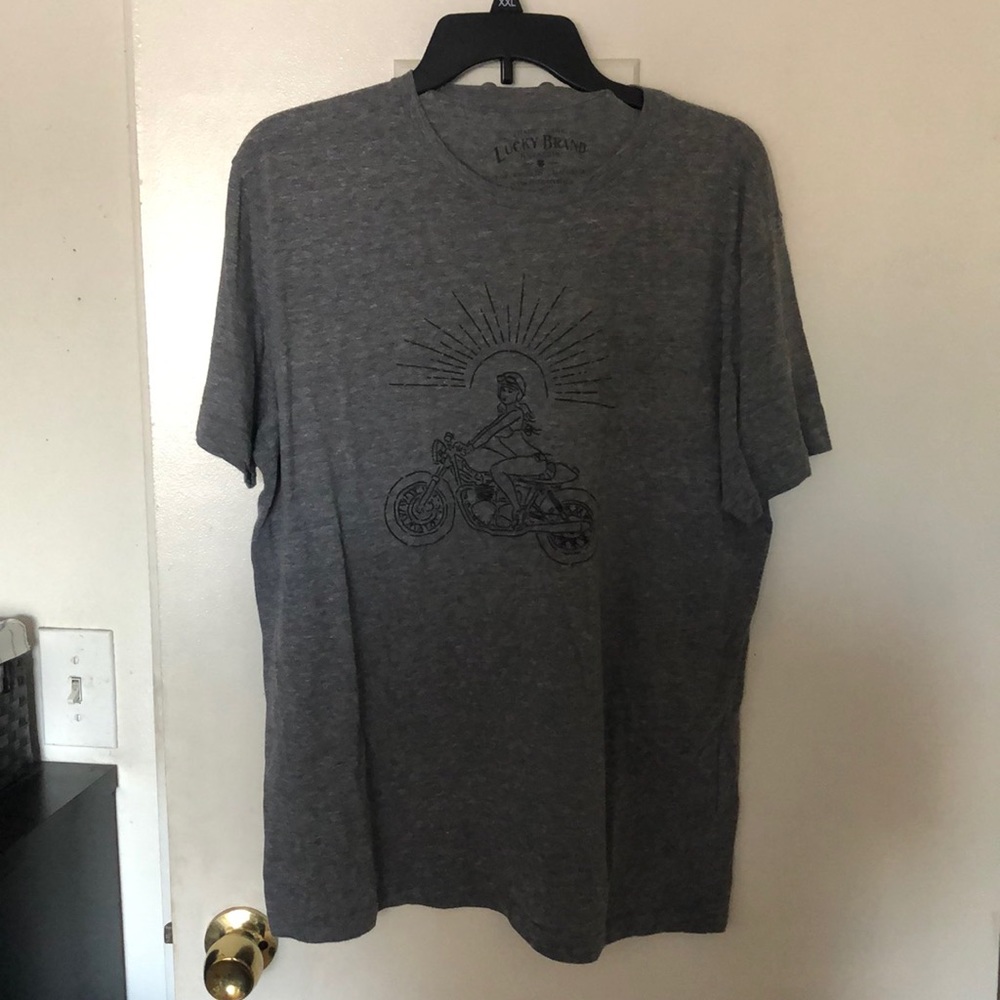 Men’s Lucky Brand Motorcycle Babe T-Shirt Large